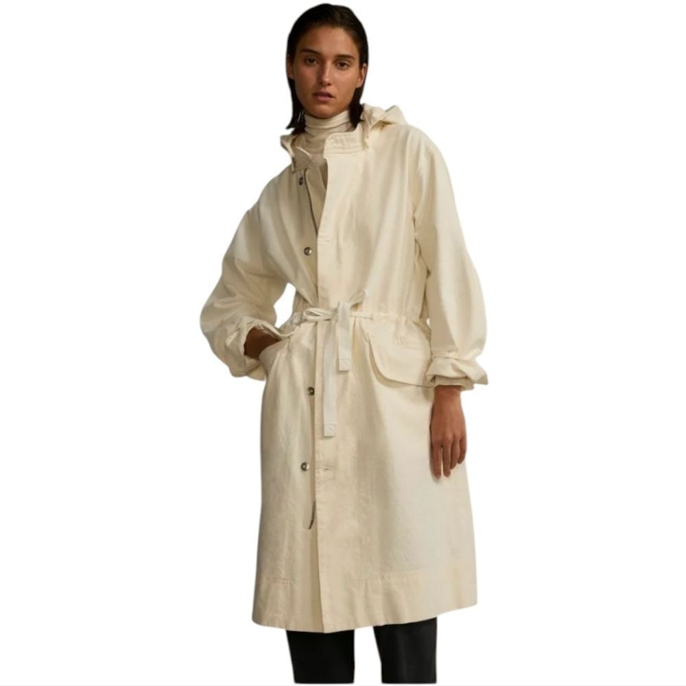 Everlane Organic Cotton Cream Trench Coat Size M